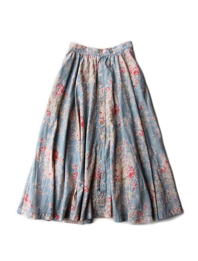 USED RALPH LAUREN COUNTRY PRINTED LONG SKIRT - MATIN, VINTAGE