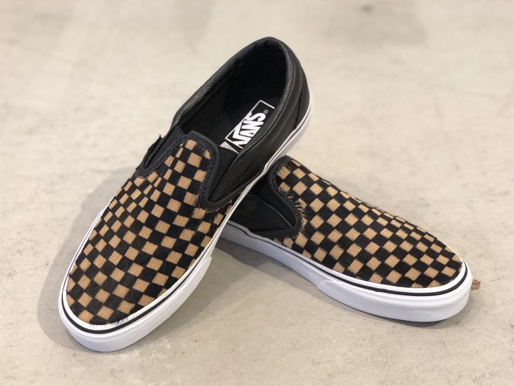 vans calf hair slip on