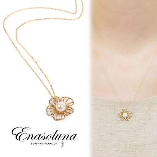 Enasoluna(エナソルーナ） Flower pearl necklace【NK-803】 ネックレス - 通販セレクトショップ
