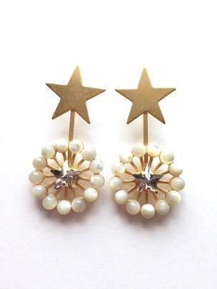 スターシェルイヤリング SET ゴールド