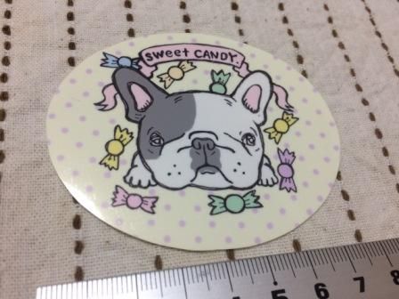 Bulleira Kiyoc16 おりじなるすてっかー Sweet Candy 左パイドちゃん フレンチブル子ちゃんのかわいい犬服屋さん Bulleira