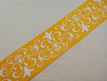 wide golden yellow damask 3inch アメリカusaリボンのcandies