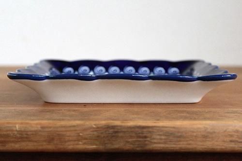 ポーランド陶器「ボレスワヴィエツ社」スクエアプレート 16cm