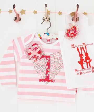 Milk Two Bunnies リバティ 長袖tシャツ 1歳 Girl Birthday T Shirt 北欧 ヨーロッパのベビー服 こども服 輸入ベビーキッズ用品通販専門店 Loopfun Baby Kids