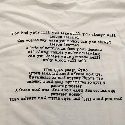 endorphins lost tシャツ lesson learned white grind harvest