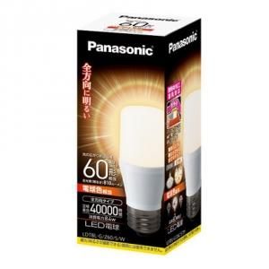 パナソニック LDT8L-G/Z60/S/W LED電球 T形タイプ E26 8.4W