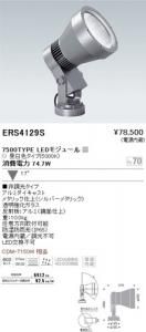 遠藤照明 ERS4129S LEDアウトドアスポットライト 7500TYPE LEDモジュール付 昼白色5000K 非調光 角度17度
