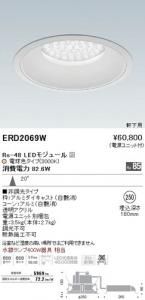 遠藤照明 ERD2069W LED軒下用ベースダウンライト Rs-48 20° 非調光 電球色3000K 埋込φ250