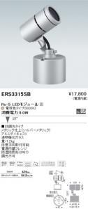 遠藤照明 ERS3315SB アウトドアスポットライト Rs-5 LEDモジュール付 電球色 25度 シルバーメタリック