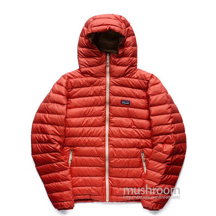 patagonia down sweater hoody red