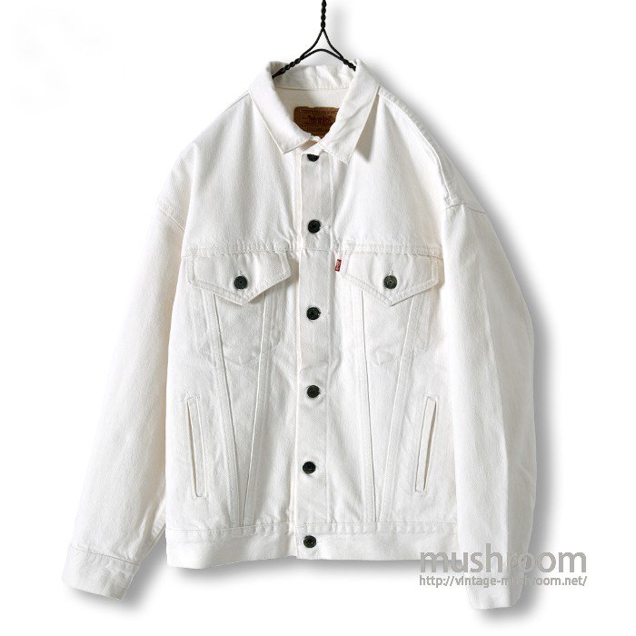 levi's white denim vest