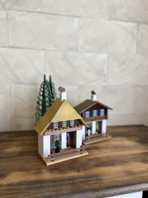 ザイフェン お天気ハウス 木製ミニチュアハウス ドイツの工芸品，ザイフェン，Seiffen