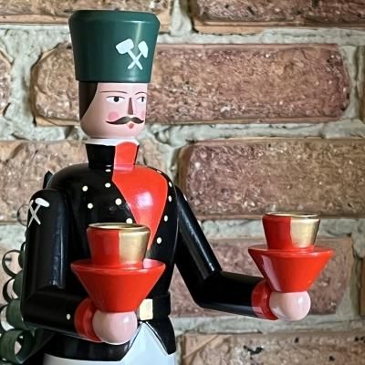 天使と鉱夫 オーナメント ドイツ木工芸品 ドイツ雑貨 クリスマス