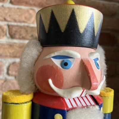 王様　人形　東ドイツ　木製　置物　インテリア　工芸品　美術品　A1485 ドイツ くるみ割り人形L 王様RE - tekuteku東欧雑貨店