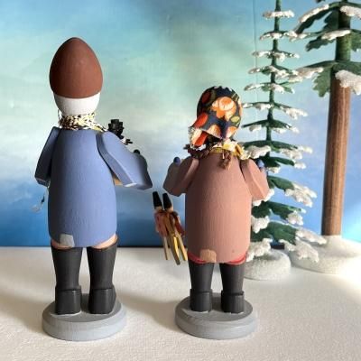 ドイツ　ミニチュア　貴重　工芸品　木製 ドイツの工芸品,ヴィンテージ工芸品,ザイフェン木製工芸品