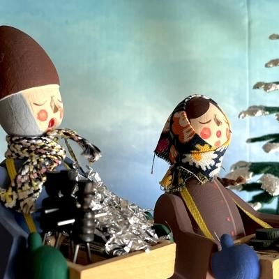 ドイツの工芸品,ヴィンテージ工芸品,ザイフェン木製工芸品