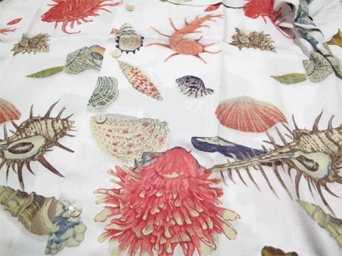 NIPOALOHA RAYON S/S ALOHA SHT伊藤若冲『軍鶏』紺 - MAGIC