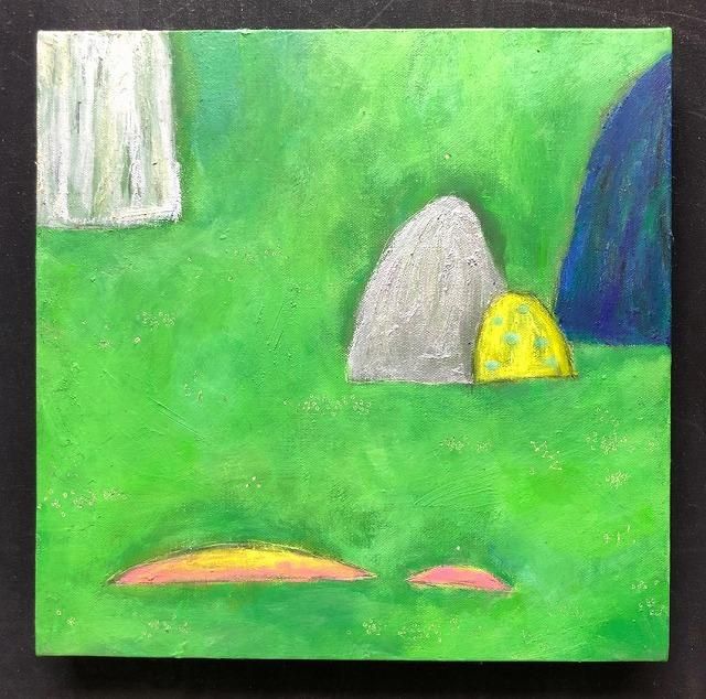 ★絵画　岡田まりゑ 岡田まりゑ 「かなた-翠」 - アートゴマン.com