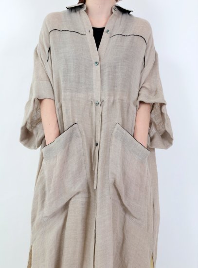 <img class='new_mark_img1' src='https://img.shop-pro.jp/img/new/icons11.gif' style='border:none;display:inline;margin:0px;padding:0px;width:auto;' />「rito structure」LINEN SHIRT DRESS