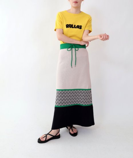 <img class='new_mark_img1' src='https://img.shop-pro.jp/img/new/icons11.gif' style='border:none;display:inline;margin:0px;padding:0px;width:auto;' />「EN'DAY」 Blocking knit skirt