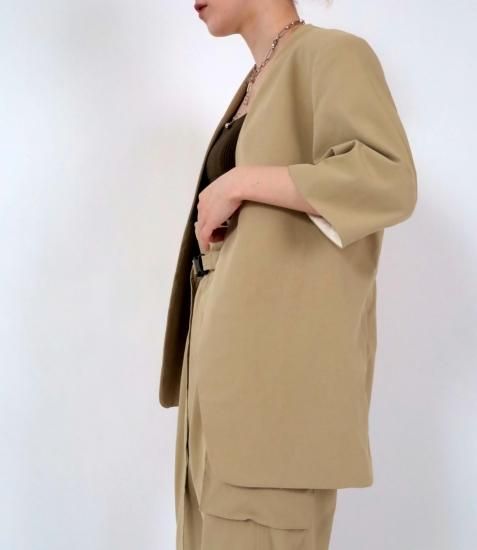 レビュー高評価の商品!の商品をすべて 10日間限定SALE】 50%OFF「IIROT」 Middle sleeve no collar JK ジャケット・アウター