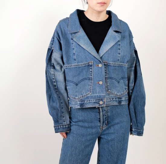 <img class='new_mark_img1' src='https://img.shop-pro.jp/img/new/icons47.gif' style='border:none;display:inline;margin:0px;padding:0px;width:auto;' />「H」 REMAKE Riders Denim Jacket