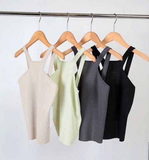 2024 「KAYLE」 WASHI KNIT TANK TOP - Bond Online Shop