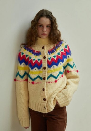 <img class='new_mark_img1' src='https://img.shop-pro.jp/img/new/icons21.gif' style='border:none;display:inline;margin:0px;padding:0px;width:auto;' />30OFF  GREEN BUTTER Candy Ball Alpaca Wool Cardigan