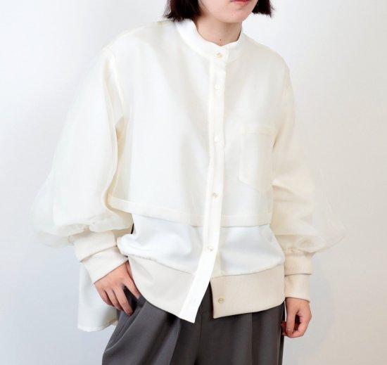 <img class='new_mark_img1' src='https://img.shop-pro.jp/img/new/icons11.gif' style='border:none;display:inline;margin:0px;padding:0px;width:auto;' /> 2024 1 Organdy Layered Airy Shirt