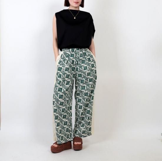 <img class='new_mark_img1' src='https://img.shop-pro.jp/img/new/icons11.gif' style='border:none;display:inline;margin:0px;padding:0px;width:auto;' /> sara mallika Cotton Poplin Print Pants