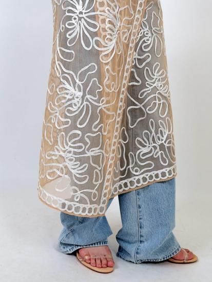 sara mallika」TULLE TAPE EMBROIDERY WRAP SKIRT - Bond Online Shop