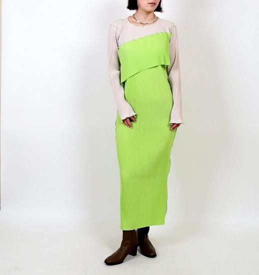 <img class='new_mark_img1' src='https://img.shop-pro.jp/img/new/icons11.gif' style='border:none;display:inline;margin:0px;padding:0px;width:auto;' />2025todo kotohaykozawaSpiral Wave Long Sleeve Dress / MUSCAT