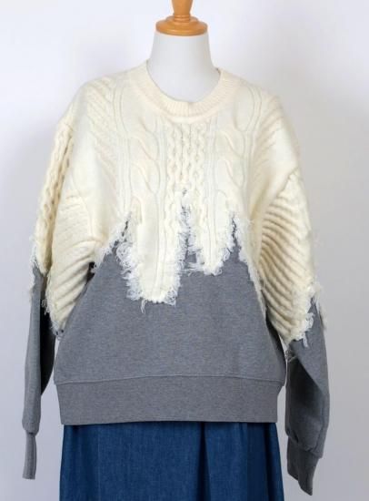 <img class='new_mark_img1' src='https://img.shop-pro.jp/img/new/icons11.gif' style='border:none;display:inline;margin:0px;padding:0px;width:auto;' />1 Cable Knit  Sweat Pullover