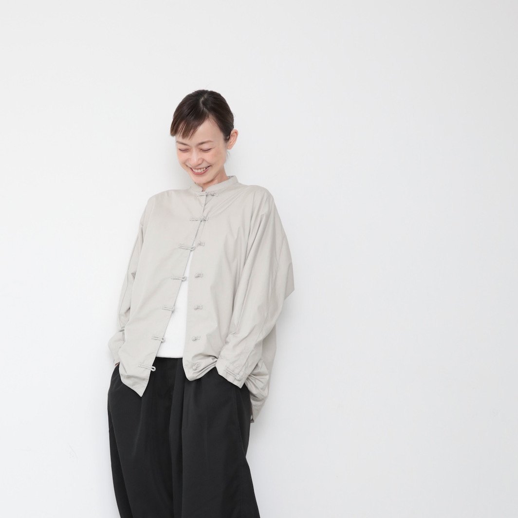 china button shirts / sky grey