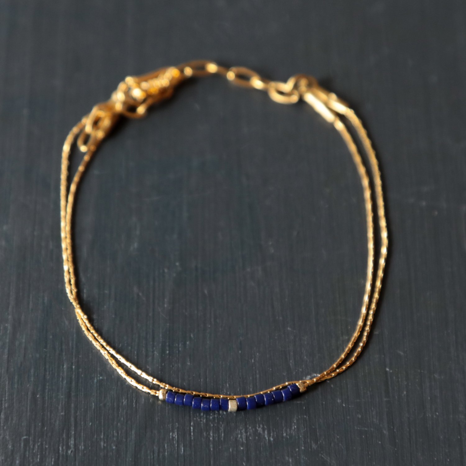 stainless & beads bracelet