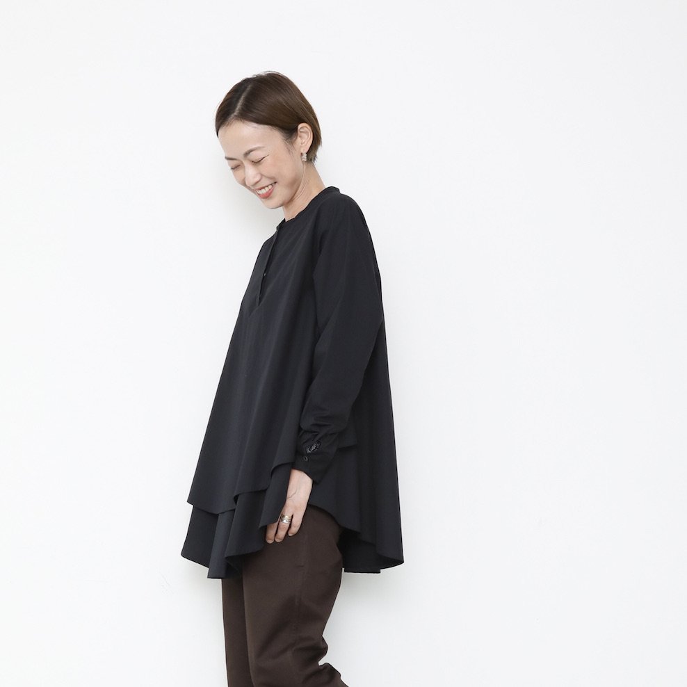 Kasane blouse / black レディースシャツ・ブラウス - Omake通販