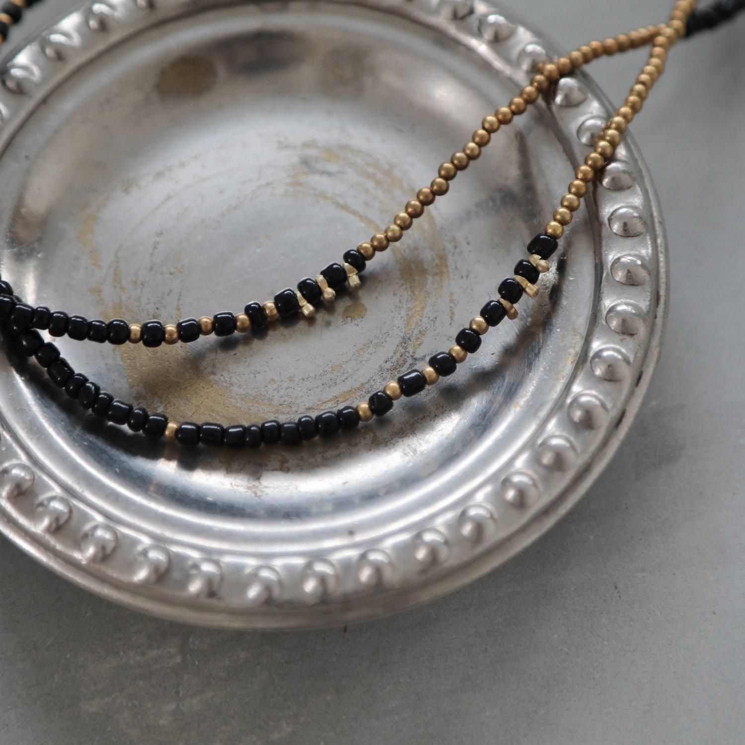 double necklace black