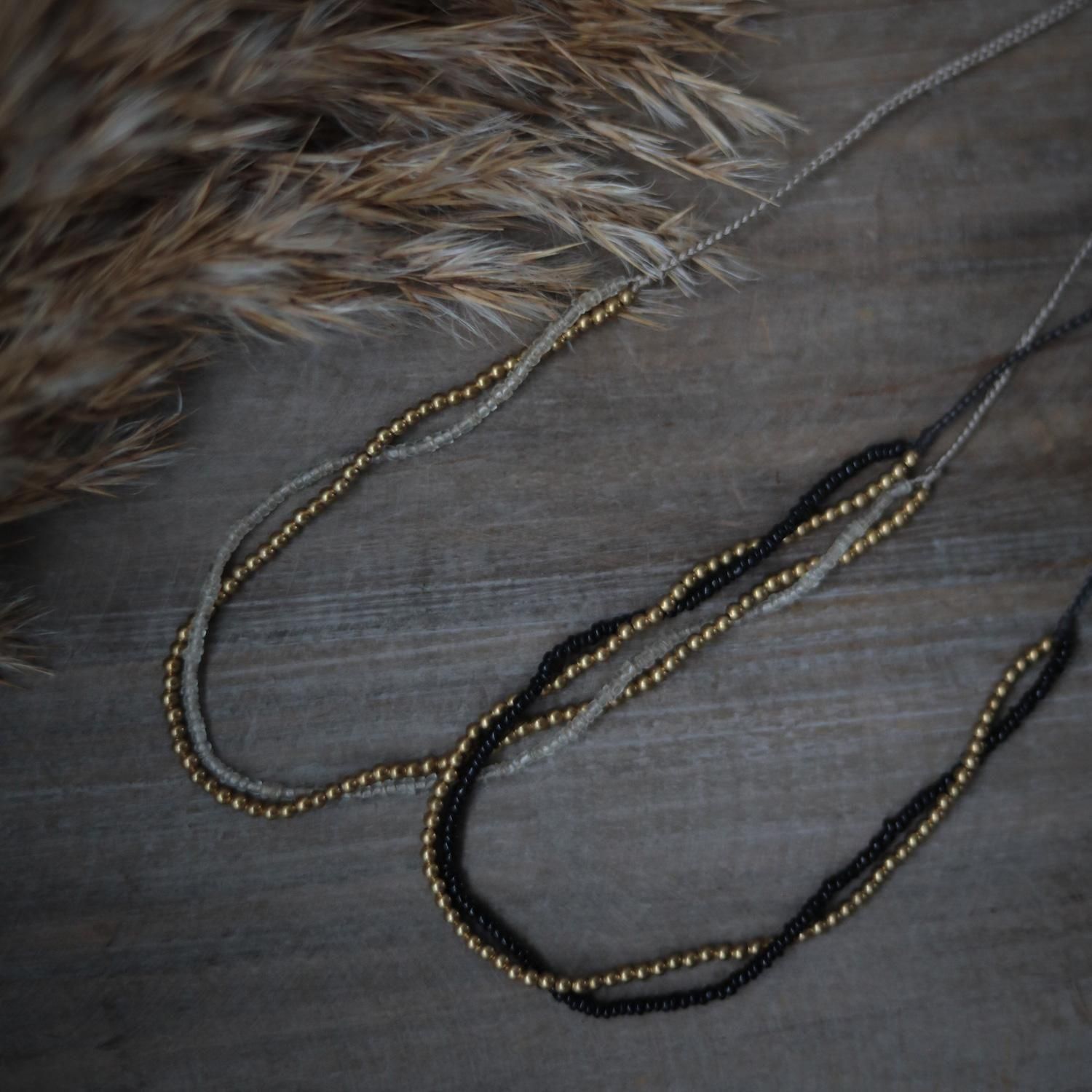 necklace Brass & Vintage Beads