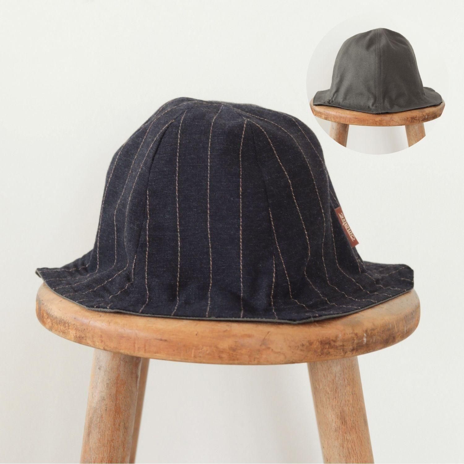 new ray hat / stripe  khaki