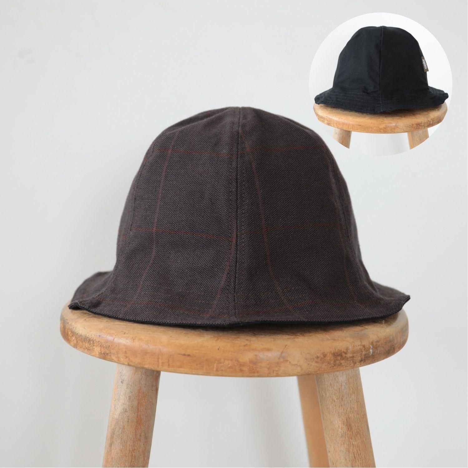 new ray hat / check  black