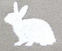刺繍ウサギ柄