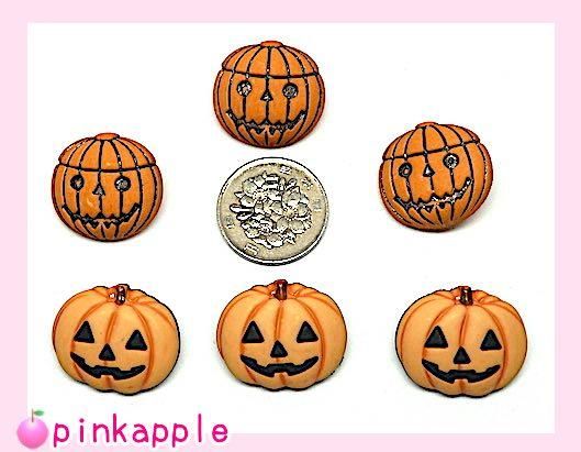 ハロウィン ジャックオーランタンボタンセット ボタンの通販 かわいいボタンとパーツ専門店 ぴんくあっぷる