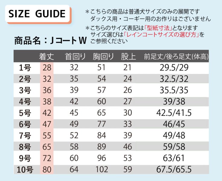 JコートW【普通犬用】｜犬用レインコート｜WHCY(ウォームハートカンパニー)公式通販サイト