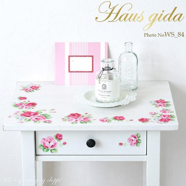 輸入雑貨　『ベルサイユ振り子付きウォールロック』　クラッキング塗装　薔薇　装飾 輸入雑貨『ベルサイユ振り子付きウォールロック』クラッキング