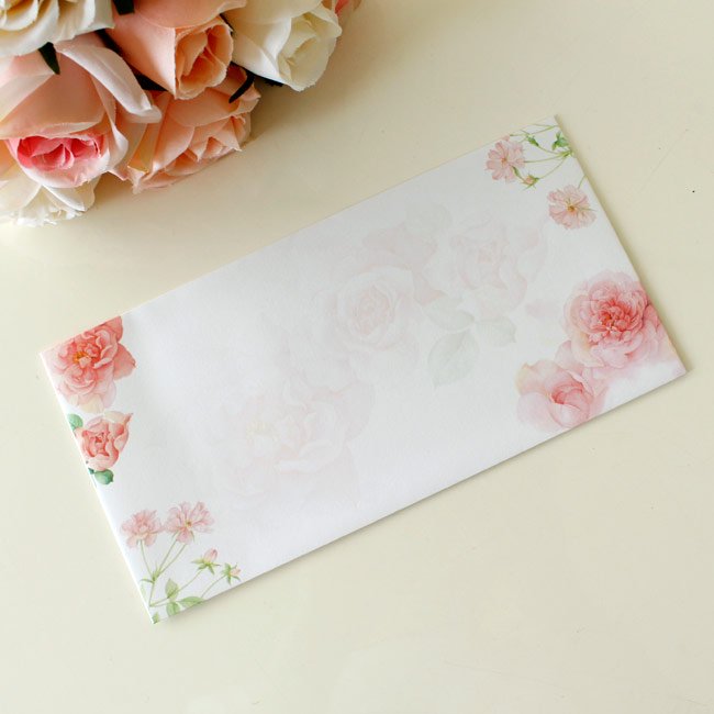 封筒 メモリーローズ 薔薇柄 日本製 文具 花柄 手紙 ピンク レターセット かわいい おしゃれ エレガント