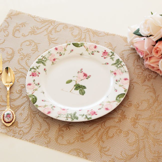 ケーキプレート ルドゥーテローズ 日本製 かわいい お皿 中皿 花柄 おしゃれ 薔薇雑貨 プレゼント
