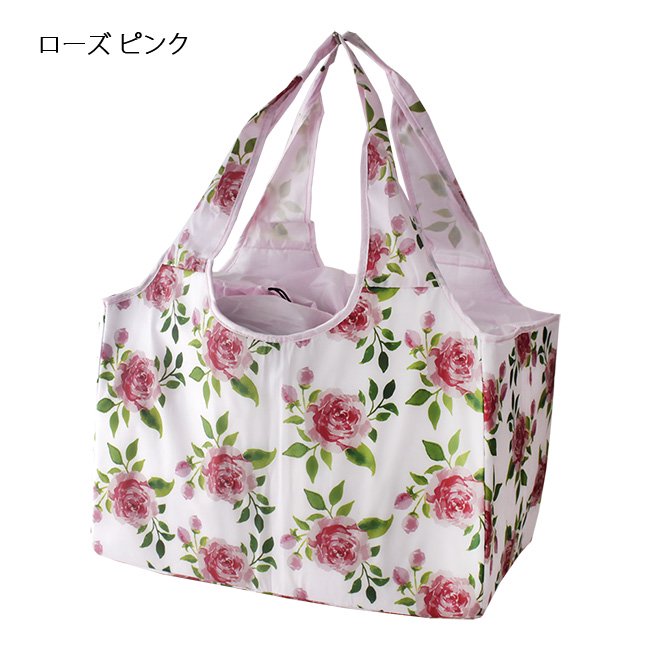 プレゼント エコバッグ レジかごバッグ 花柄 薔薇 姫系 可愛い