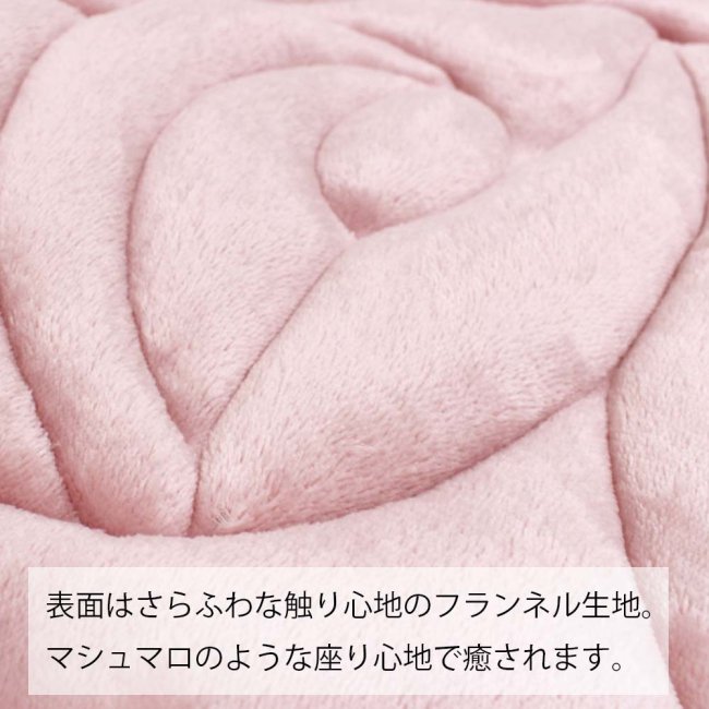 シートクッション ローズ チェアパッド ピンク ベージュ 薔薇雑貨