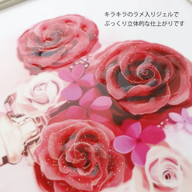 薔薇 額絵 アートパネル パフューム バラ ローズ シャネル CHANEL フレーム インテリア おしゃれ ピンク ブルー -  薔薇雑貨・プリンセス姫系インテリア雑貨通販RoseRich【ローズリッチ】