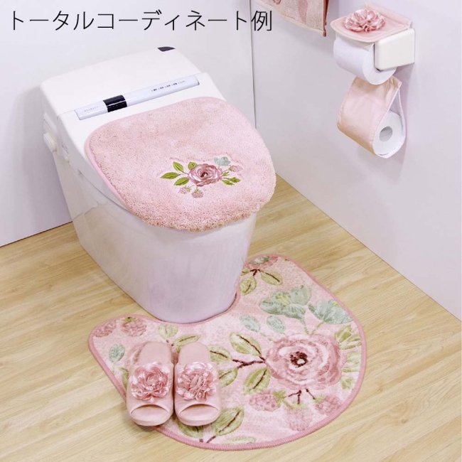 ペーパーホルダーカバー フロルパピエ 薔薇 雑貨 ローズ かわいい おしゃれ ピンク ベージュ バラ レース - 薔薇 雑貨・プリンセス姫系インテリア雑貨通販RoseRich【ローズリッチ】